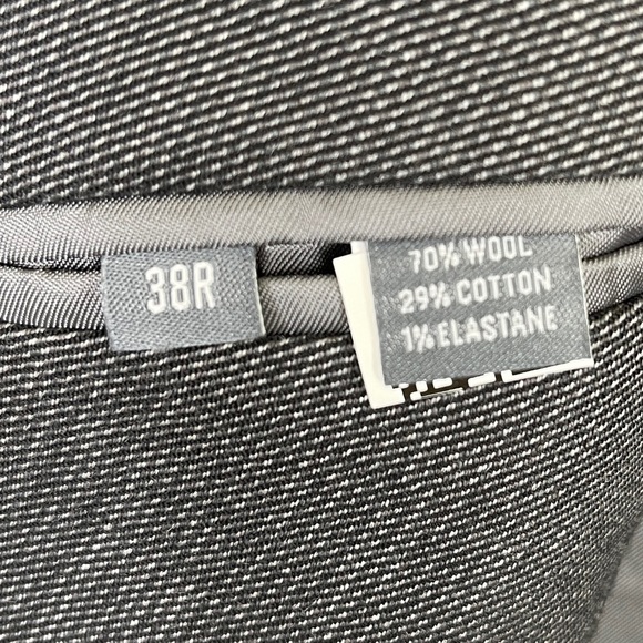 BONOBOS Stretch Italian Wool Blazer NEW Grey Size 38R Standard Fit - Picture 11 of 13